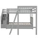 preview thumbnail 39 of 44, L-Shaped Twin over Full Bunk Bed With 3 Drawers,Ladder and Staircase