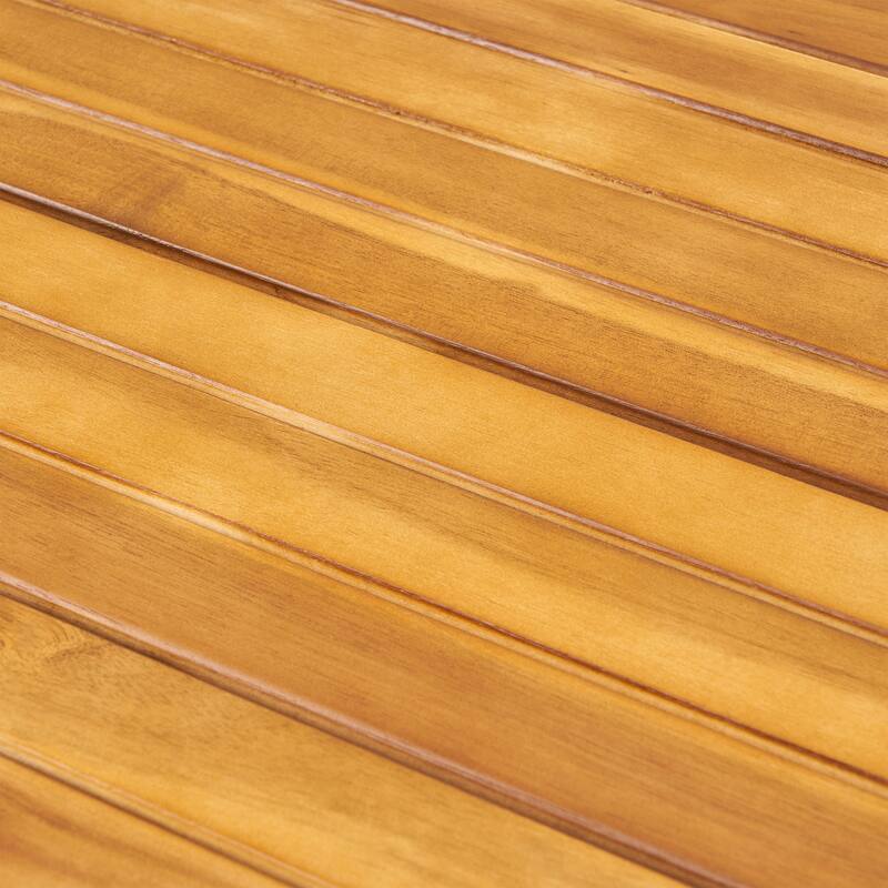 simple and sleek acacia wood dining table
