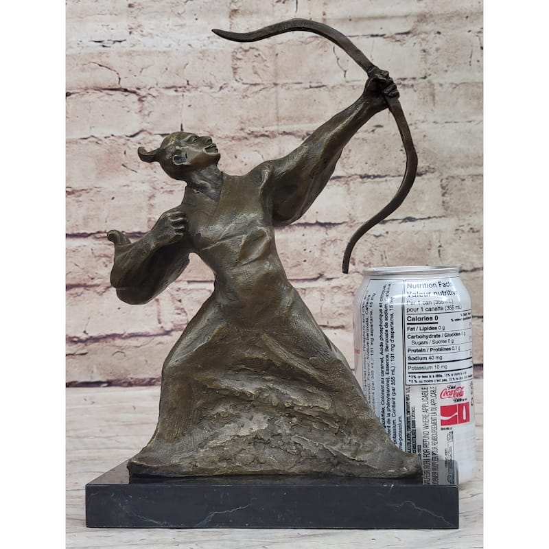 Japanese Samurai Warrior Archer W/ Bow - Bronze Statue Sculpture Figure By Kamiko