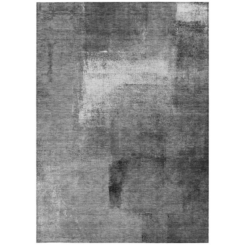 HomeRoots Abstract Transitional Rectangle Outdoor Rug