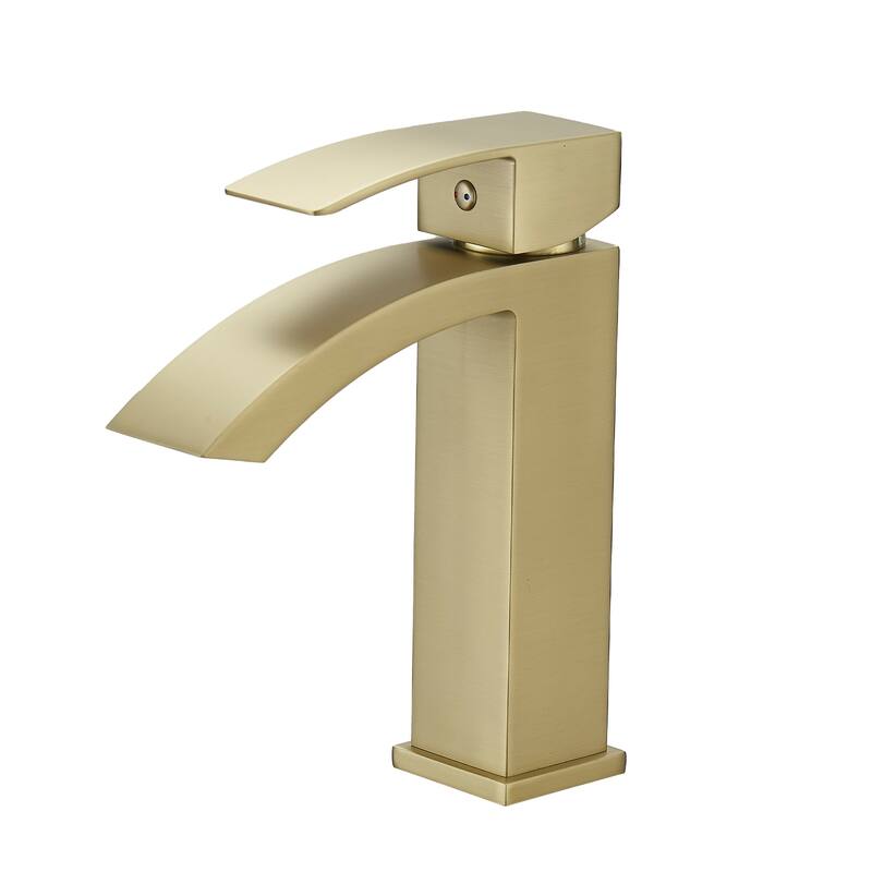 Topcraft Single Handle Modern Bathroom Faucet - Brushed Gold