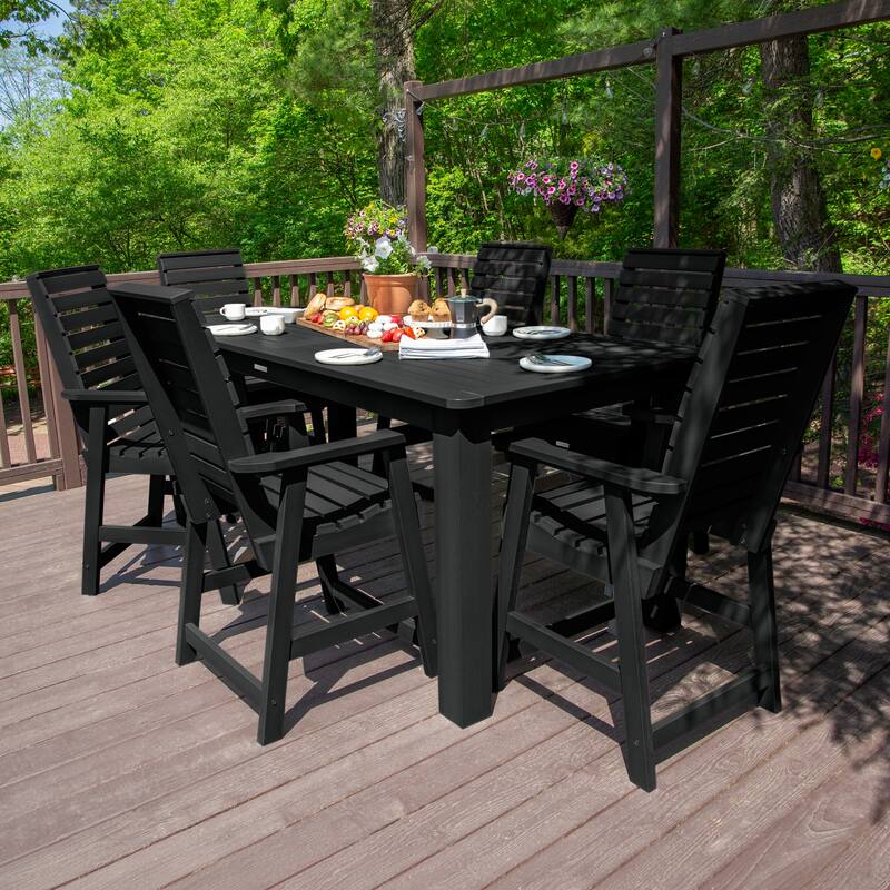 HIGHWOOD 7-Piece Counter Height Outdoor Dining Set - 42" x 84" Table