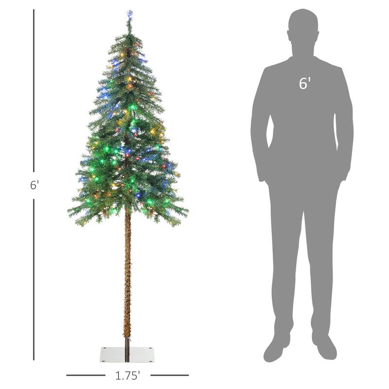 6FT Pre-Lit Artificial Christmas Tree with LED Lights and Multiple Light Modes