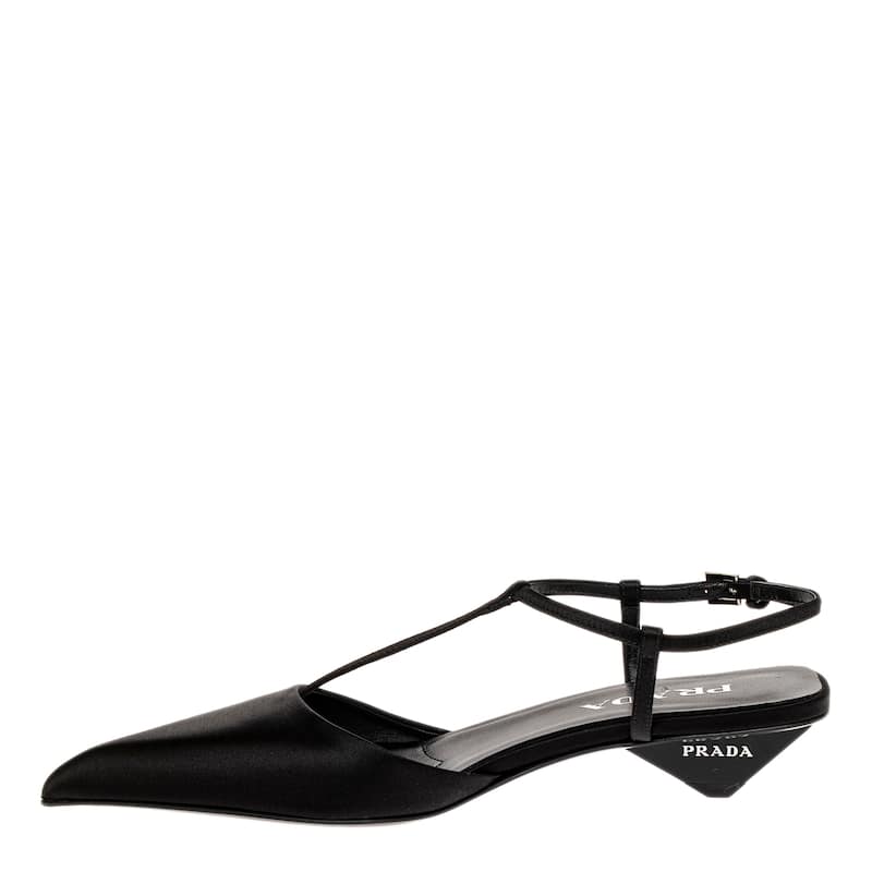 Prada Satin Slingback Pumps