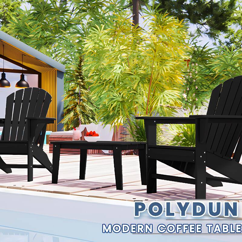 Polydun All Weather Plastic Outdoor Coffee Table - Rectangle
