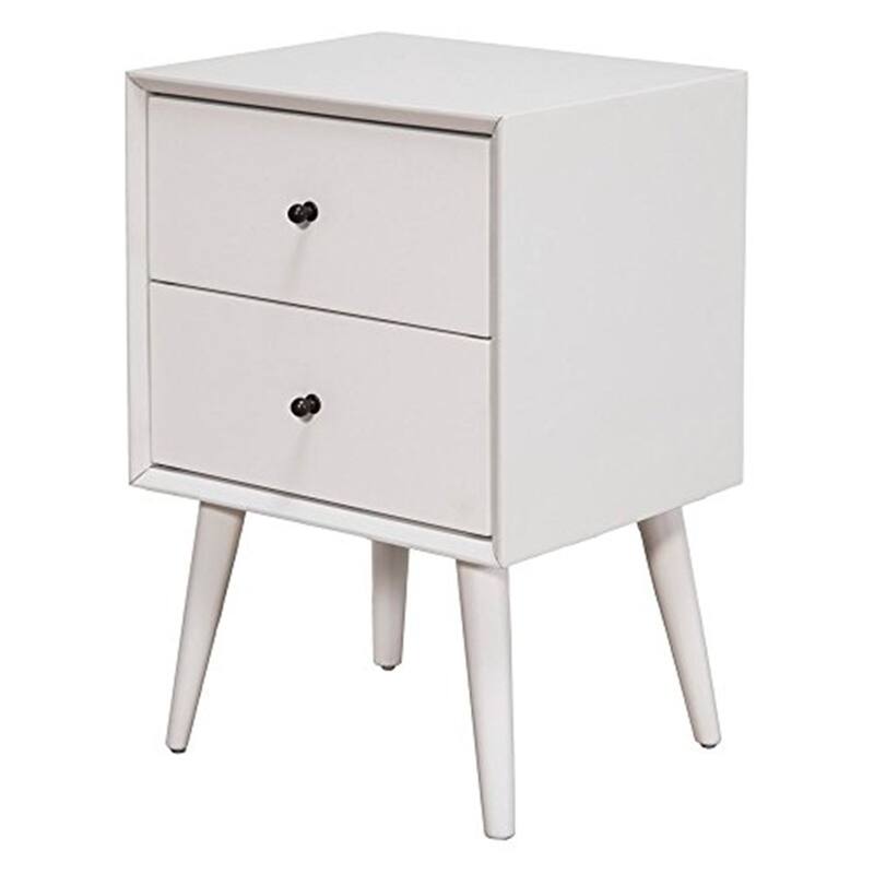 Carmel Two-Drawer Nightstand with Simple Design and Convenient Bedside Storage