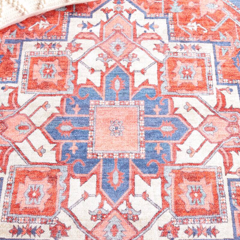 SAFAVIEH Serapi Lillis Traditional Machine Washable Cotton Rug
