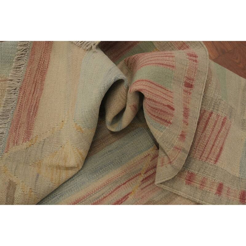 Hand Woven Southwestern Wool Brown Geometric Area Rug - 5' 11'' X 4' 2''