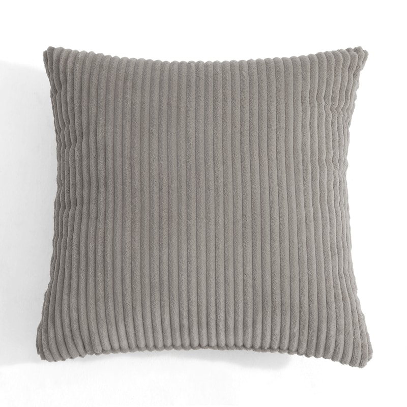 Set of 2 Modern Square Corduroy Accent Throw Pillow
