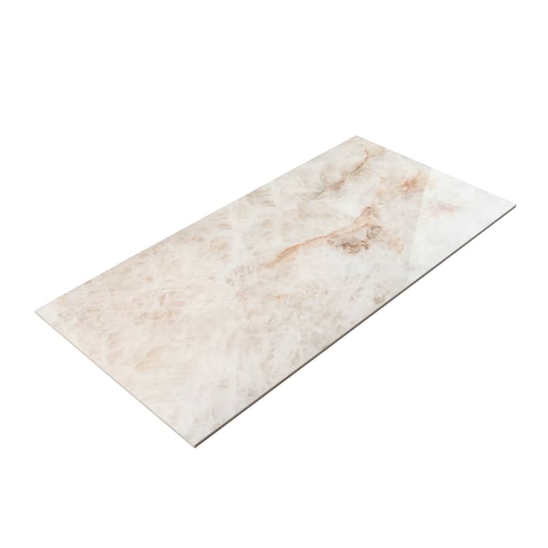 Apollo tile 24" x 48" Splendor Lappato Light Cream Beige Porcelain Tile (15.5 sq ft/case) - 2 Pack