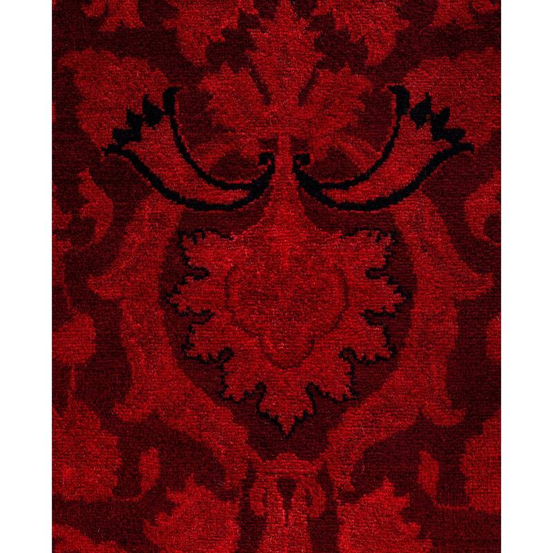 Overdyed One-of-a-Kind Hand-Knotted Area Rug - Red - 8' 0" x 12' 5"