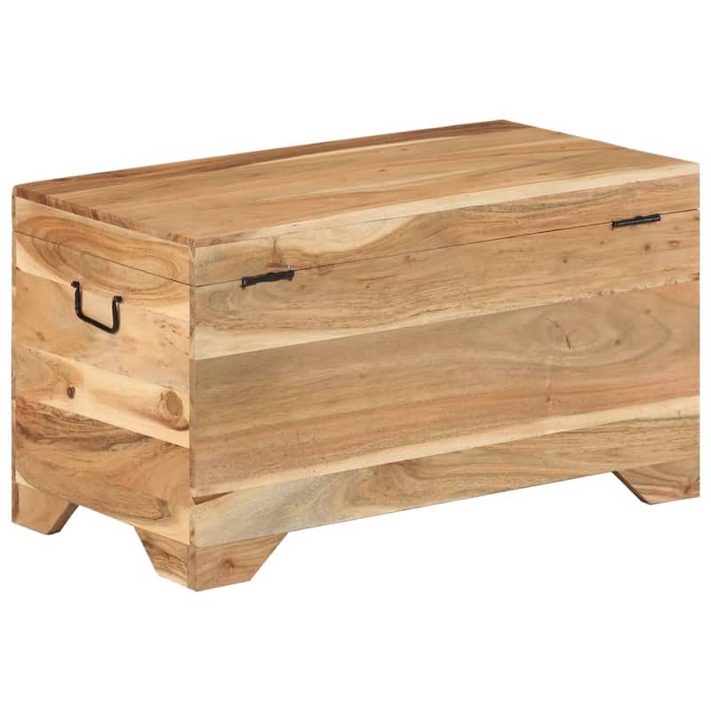 vidaXL Storage Chest Solid Acacia Wood - 28.7" x 15.4" x 16.1"