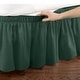 preview thumbnail 17 of 30, Elastic Bed Wrap Ruffle Bed Skirt Hunter Green - Queen/King
