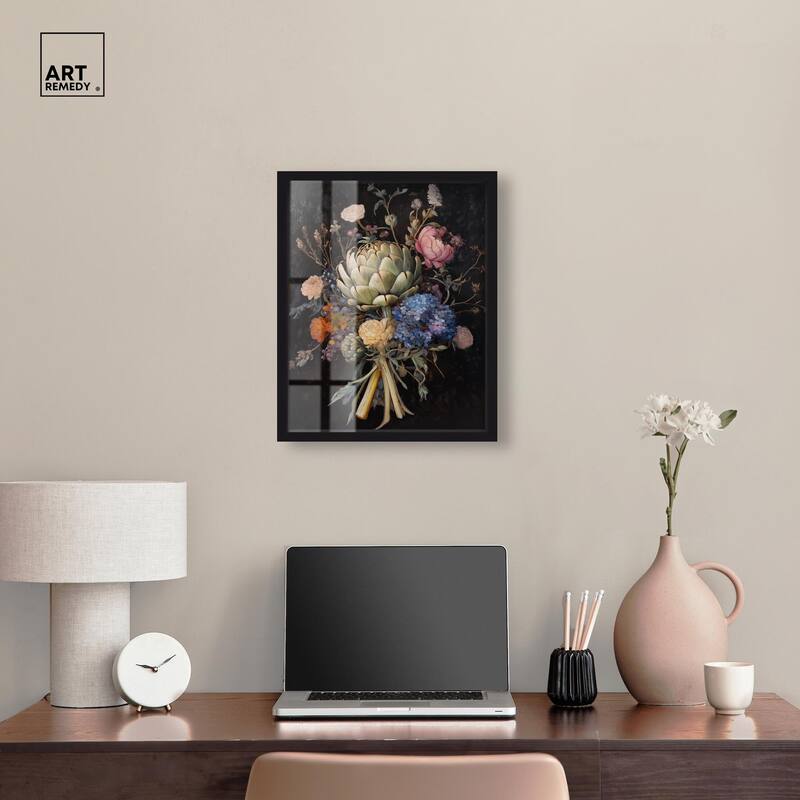 Moody Artichoke II Shadowbox by Art Remedy