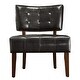 preview thumbnail 7 of 13, Charlotte Faux Leather Armless Accent Chair by iNSPIRE Q Classic