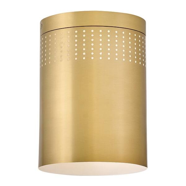 slide 1 of 1, Lark 83681 Casey 8" Wide Flush Mount Ceiling Fixture Lacquered Brass