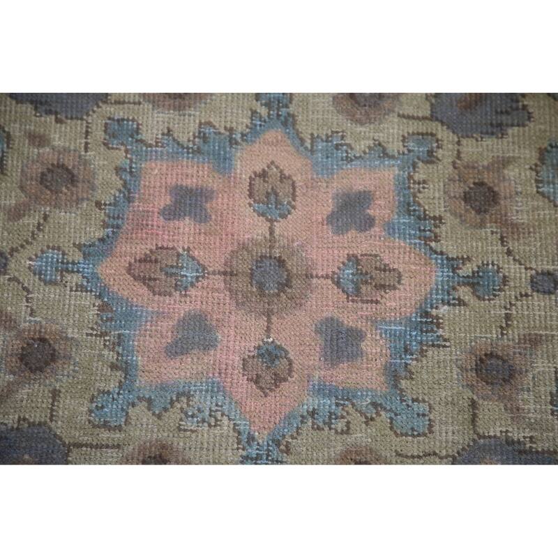Hand Knotted Oriental 100% Wool Carpet Traditional Floral Green Tabriz Area Rug - 12' 0'' X 9' 4''