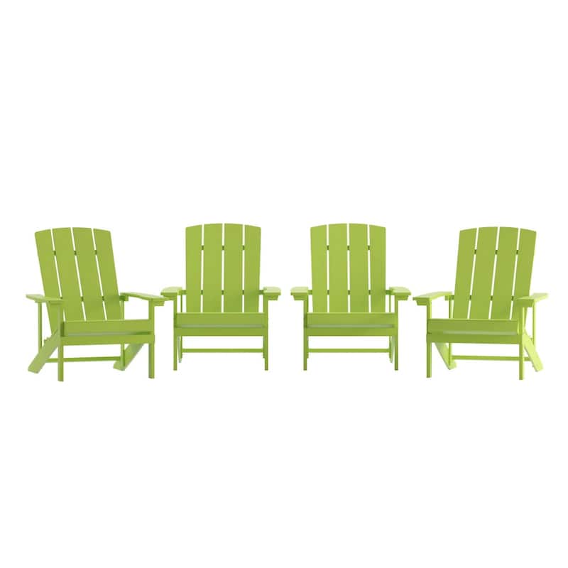All-weather Poly Resin Wood Outdoor Adirondack Chair (Set of 4)