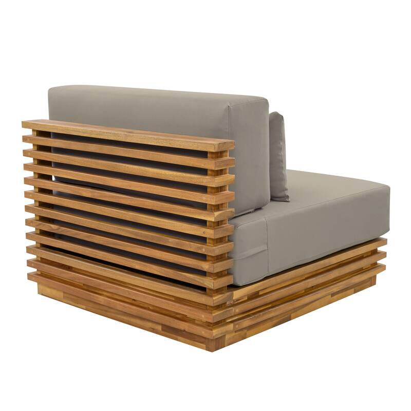 Christopher Knight Home - Solvane Outdoor Solid Wood Conversation Set with Cushions and Side Table