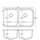 preview thumbnail 2 of 3, Karran Undermount Stainless Steel 32 in. 50/50 Double Bowl Sink