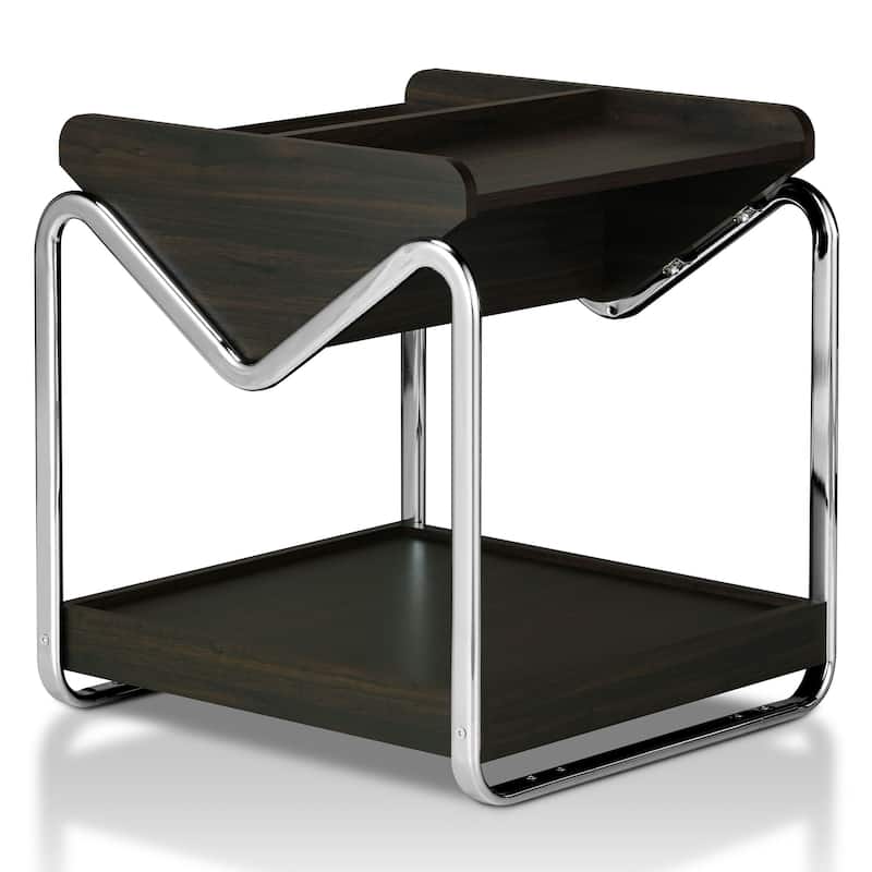 DH BASIC Contemporary 22-inch Metal 3-shelf End Table by Denhour