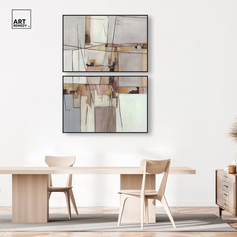 Unspoken Thoughts II Canvas Set of 2 by Art Remedy