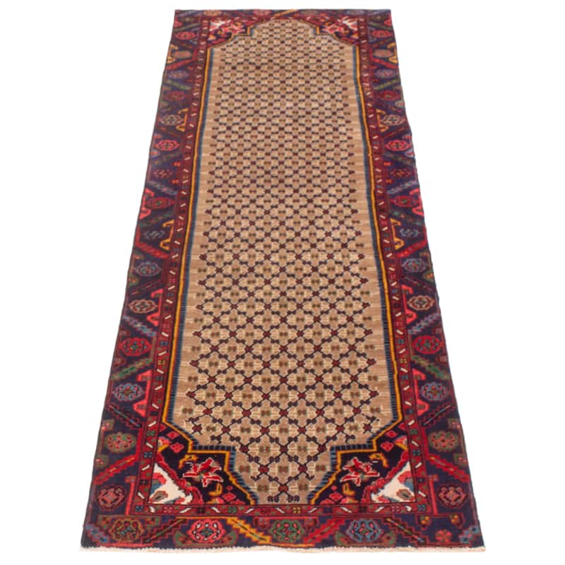 ECARPETGALLERY Hand-knotted Andelz Tan Wool Rug - 3'2 x 12'4