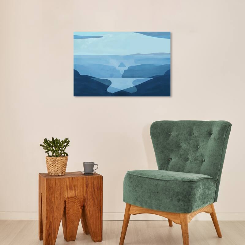 Wynwood Studio Canvas Nautical and Coastal Coast Blue Abstract Blue and Modern & Contemporary Wall Art Canvas Print - 16 x 24