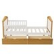 preview thumbnail 8 of 9, Twin Size House Bed with 2 Storage Drawers, Wooden Bed for Girls Boys Teens, No Box Spring Needed, Walnut & White Finish