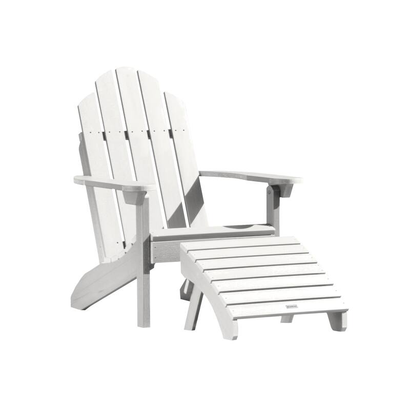 HIGHWOOD Outdoor Chair and Ottoman Set - White