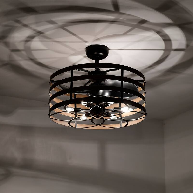 Alaina 24-inch 6 Lights 3 Blades Lighted Ceiling Fan with Remote