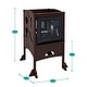 preview thumbnail 35 of 61, Kids Wooden Kitchen Step Stool with Safety Rails and Anti-Slip Mat, Kids Countertop Step Stools for Kids