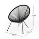 preview thumbnail 5 of 20, Anson Outdoor Steel/ PE Rattan Hammock Weave Chair (Set of 4) by Christopher Knight Home