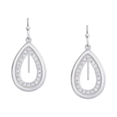 Victoria Townsend .925 Sterling Silver .7Ct Diamond Pear Fishwire Earring