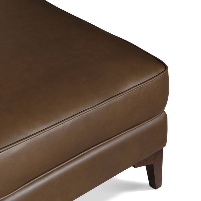 Poly & Bark Essex Genuine Italian Leather Rectangular Ottoman
