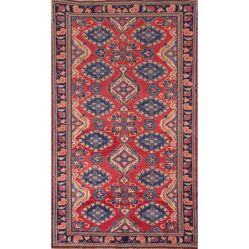 Kerman Persian Vintage Runner Rug Hand-Knotted Wool Carpet - 3'5" x 6'6"