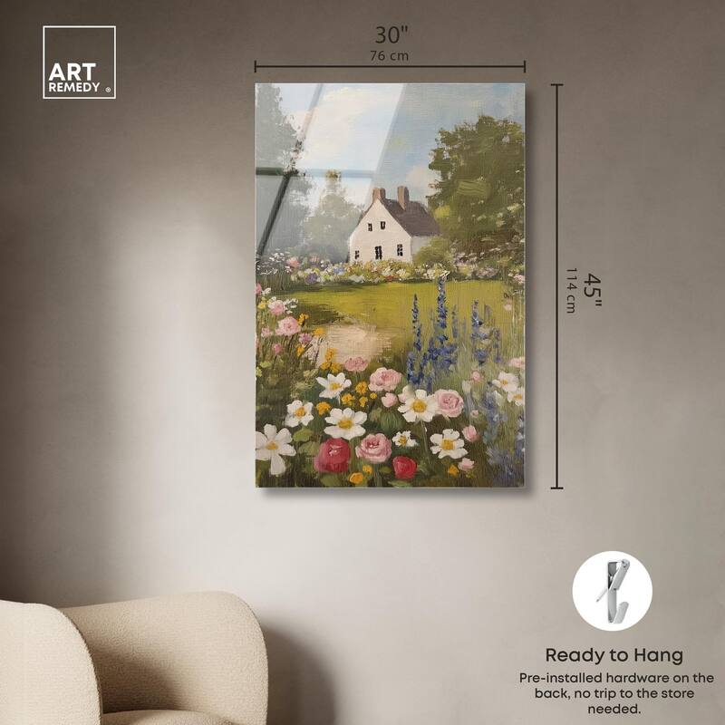 Floral Farmhouse I Acrylic by Art Remedy, Ready to Hang