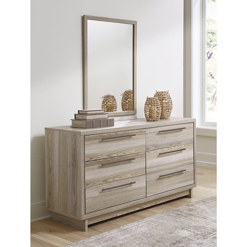 Signature Design by Ashley Hasbrick Tan Bedroom Mirror - 39"W x 2"D x 28"H