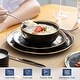 preview thumbnail 3 of 12, Aura 16pc Dinnerware Set with Gold Trim, Service for 4