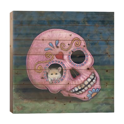 Casa Calavera Print On Wood by Holly Wood - Multi-Color