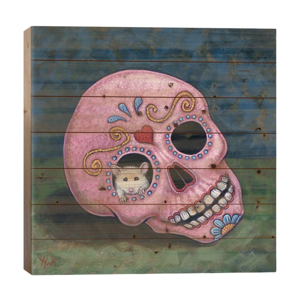 Casa Calavera Print On Wood by Holly Wood - Multi-Color