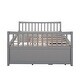 preview thumbnail 18 of 16, Full Size Daybed w/ Twin Size Trundle Storage Bed & Drawers Bunk Bed Frame for Kids, Girls, Boys Easy Space-Saving, Assembly
