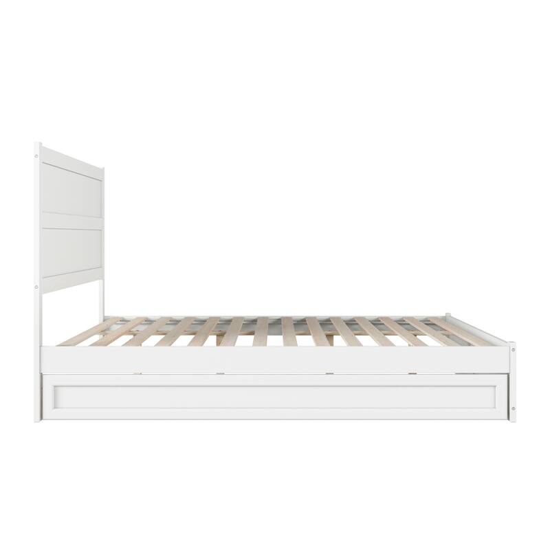 Aveline Wood Platform Bed with Matching Footboard & Trundle