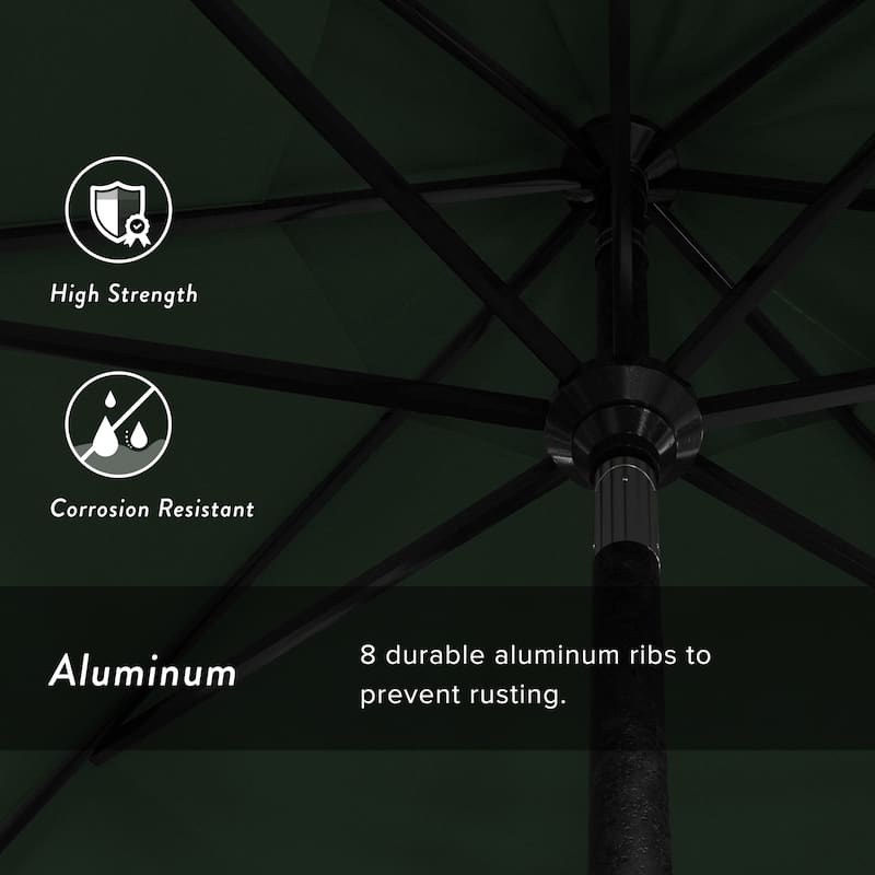 California Umbrella 11-Foot Round Aluminum, Crank Open Collar Tilt Patio Umbrella, Sunbrella Fabric