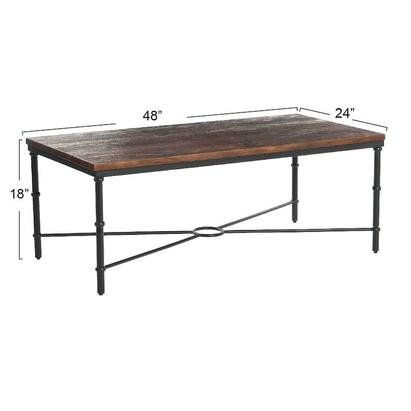 Wood and Metal Coffee Table