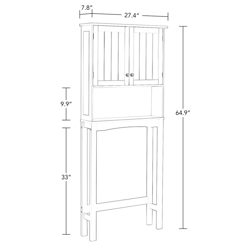 RiverRidge Ashland Over the Toilet Bathroom Spacesaver Wall Medicine Storage Cabinet with Adjustable Shelf