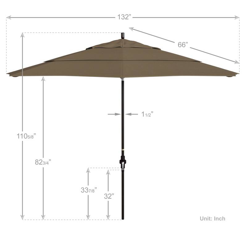 California Umbrella 11-Foot Market Umbrella in Bronze