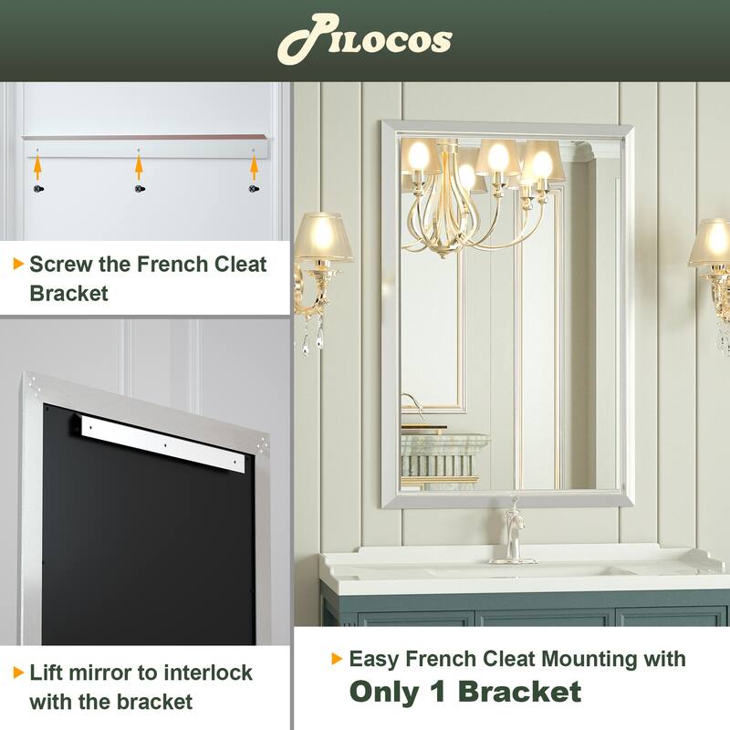 Bathroom Mirrors Wall Mounted Rectangle Vanity Cosmetic Makeup Mirror
