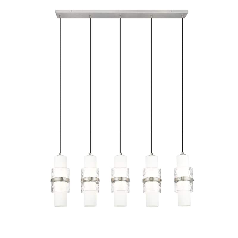 Cayden 5 Light Linear Chandelier in Brushed Nickel - Brushed Nickel