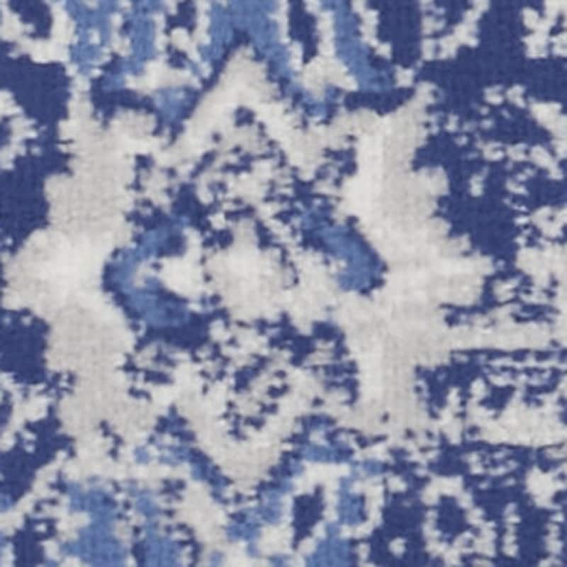 Power Loomed Distressed Abstract Floral Non Skid Stain Resistant Area Rug - 96' X '24' X '0.39